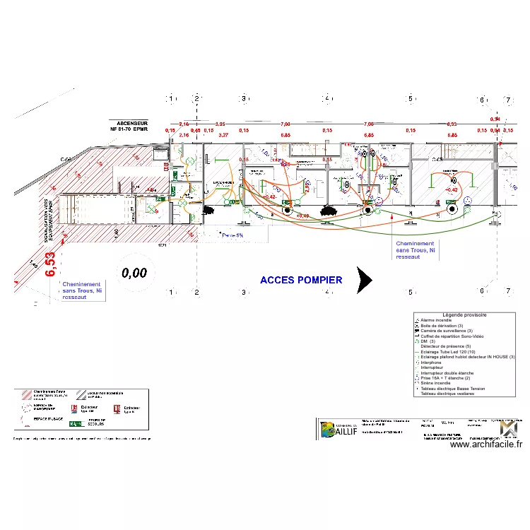 TRIBUNE BAILLIF PC-39-40. Plan de 