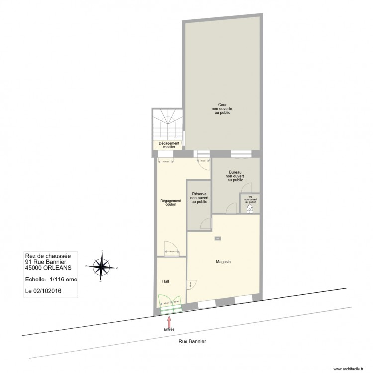 RDC BUREAU. Plan de 0 pièce et 0 m2