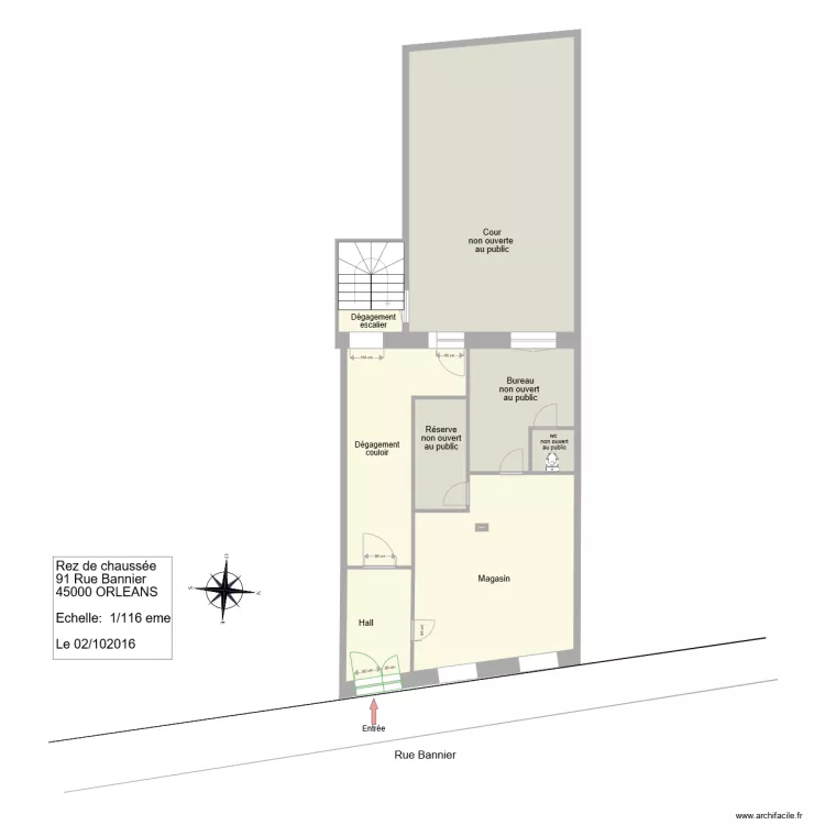 RDC BUREAU. Plan de RDC BUREAU. Plan de