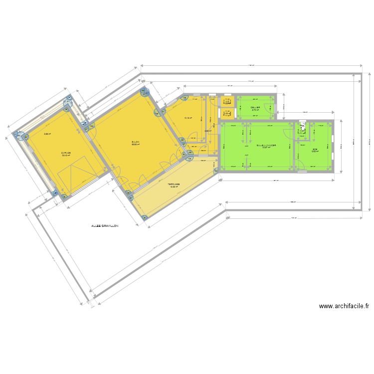 MODIFICATION PC 2. Plan de 12 pièces et 142 m2