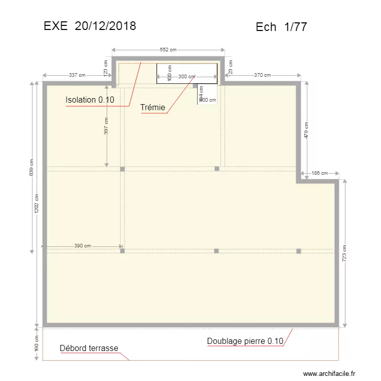 ROZAND   VILLARD  MACONNERIE PH SS. Plan de 