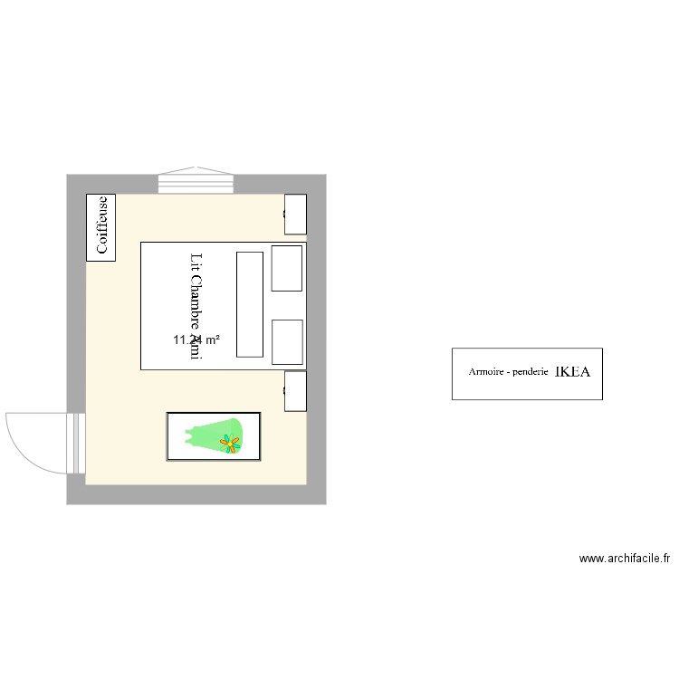 chambre 2 ter. Plan de 0 pièce et 0 m2