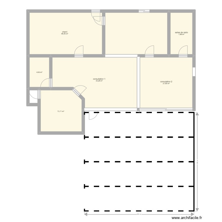 veterinaire Plan 6 pièces 125 m2 dessiné par Emarigau277