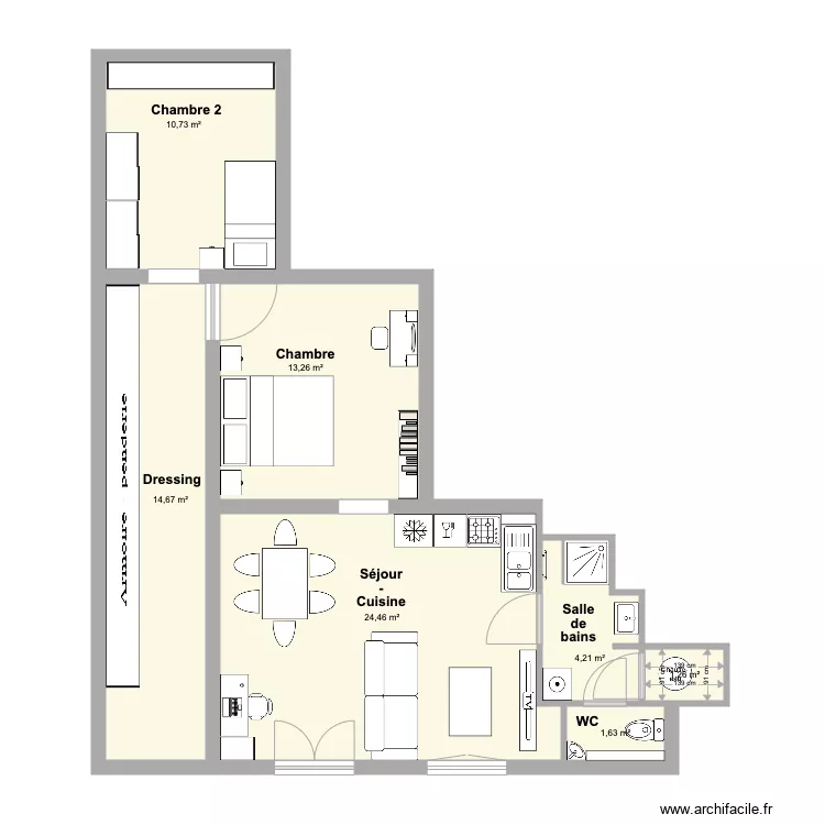 Studio St Alban. Plan de 