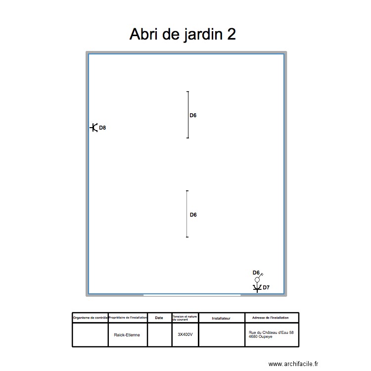 Abri de jardin 2. Plan de 13 pièces et 92 m2