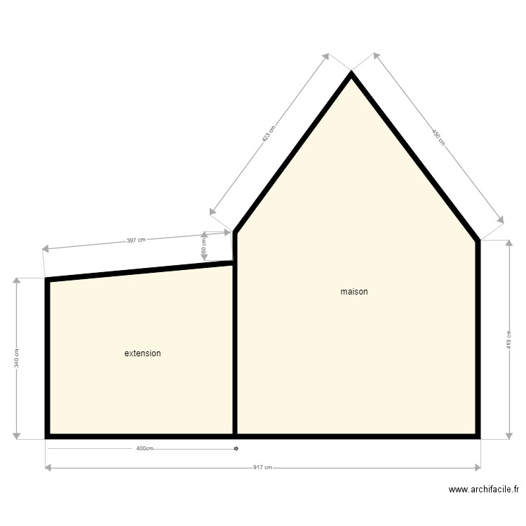 facade lateral gauche. Plan de 0 pièce et 0 m2