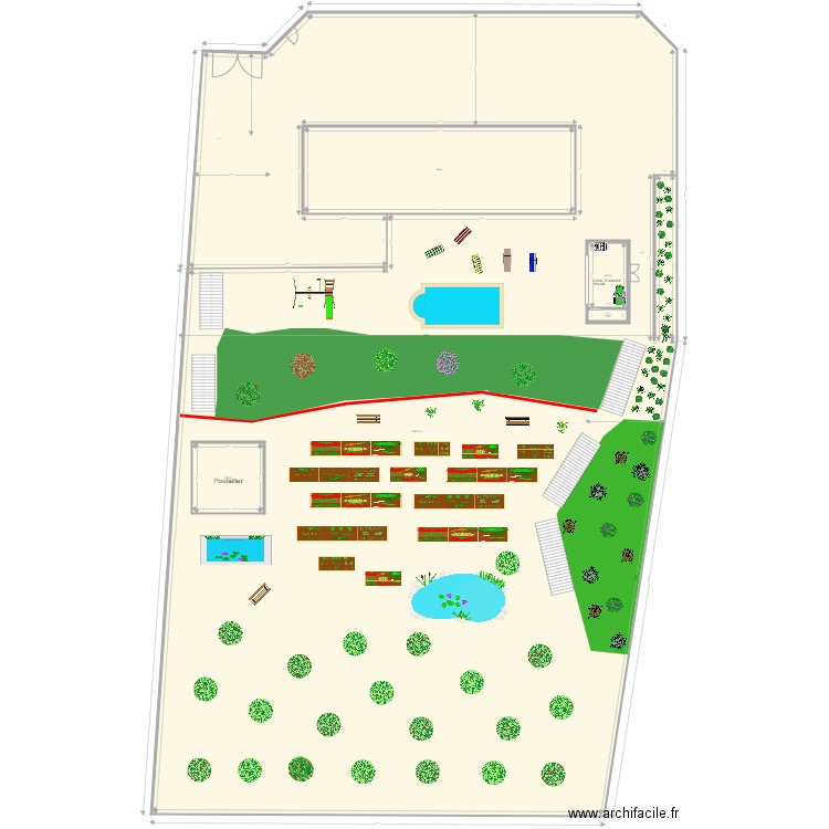 Uniquement jardin. Plan de 5 pièces et -1770 m2