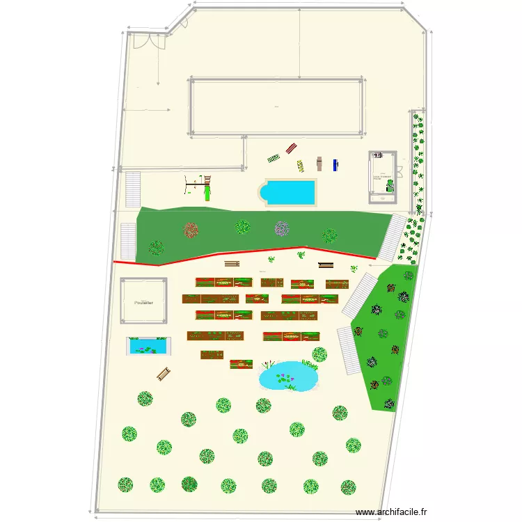 Uniquement jardin. Plan de 