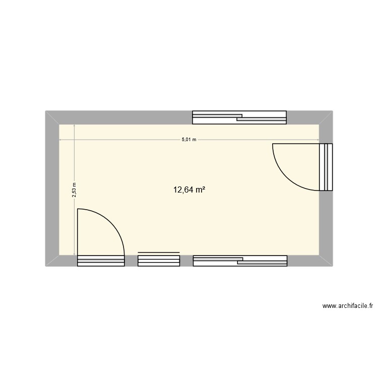 extension maison. Plan de 1 pièce et 13 m2