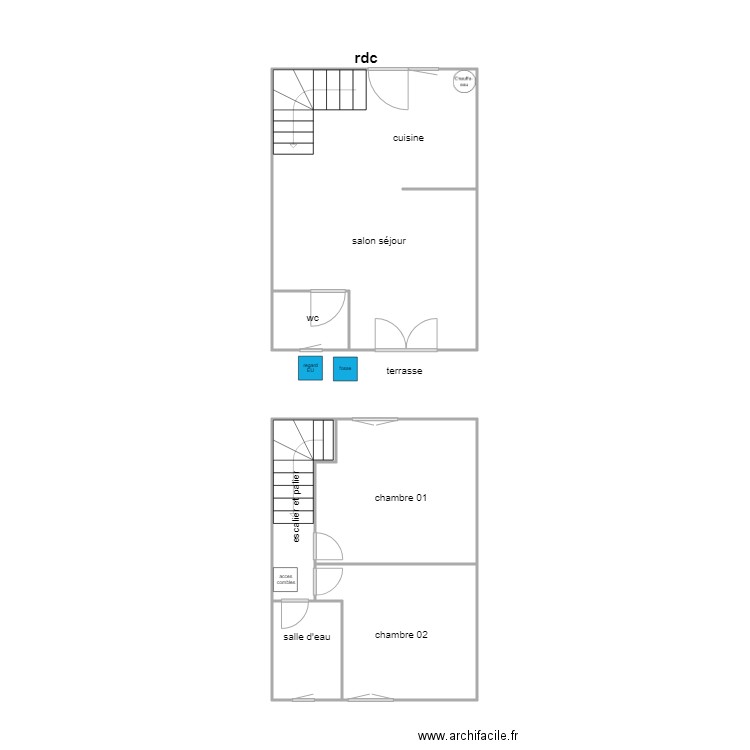 jumeaux. Plan de 0 pièce et 0 m2