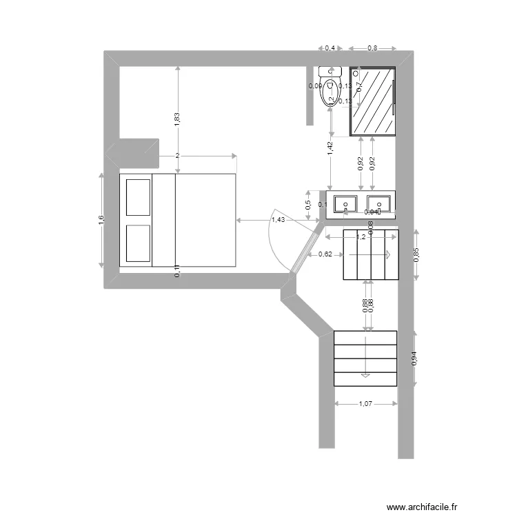 3 ieme chambre bistro hello. Plan de 