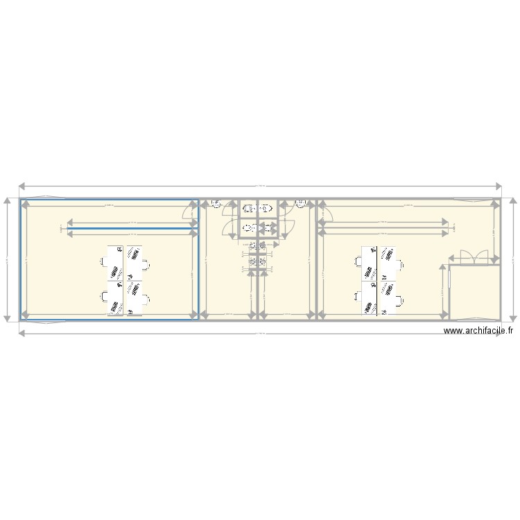 Schelfout Bureau gauche. Plan de 9 pièces et 147 m2