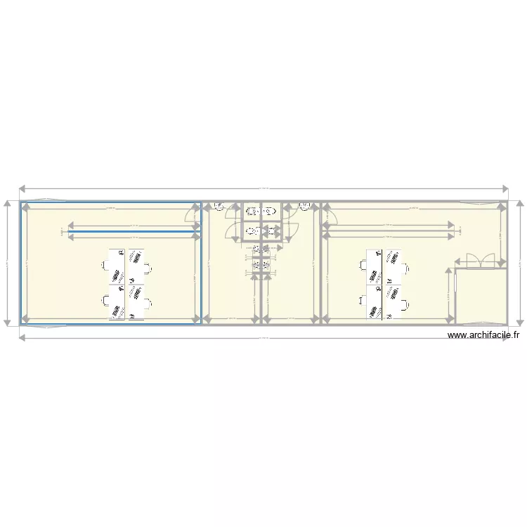 Schelfout Bureau gauche. Plan de 