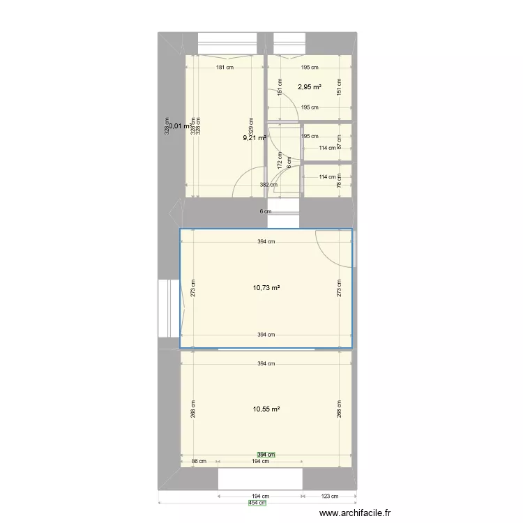 les caillols cotes appartement avant travaux. Plan de 