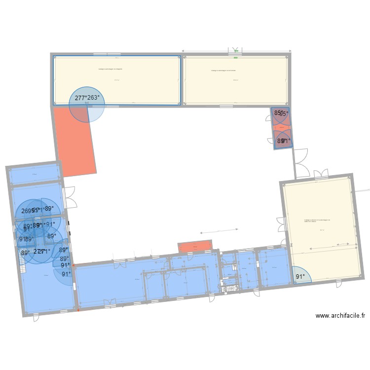 Saran RDC aménagement. Plan de 18 pièces et 771 m2