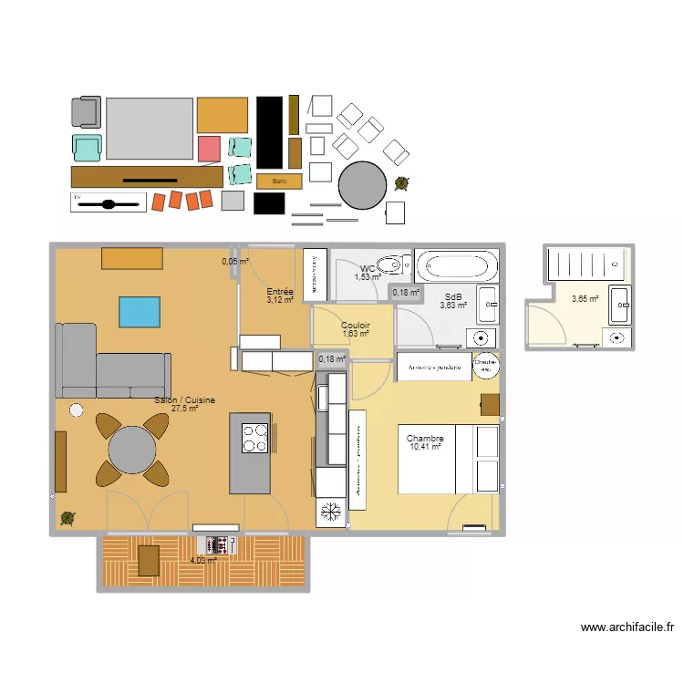 Appart 2. Plan de Appart 2. Plan de