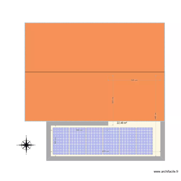 plan photovoltaique. Plan de 