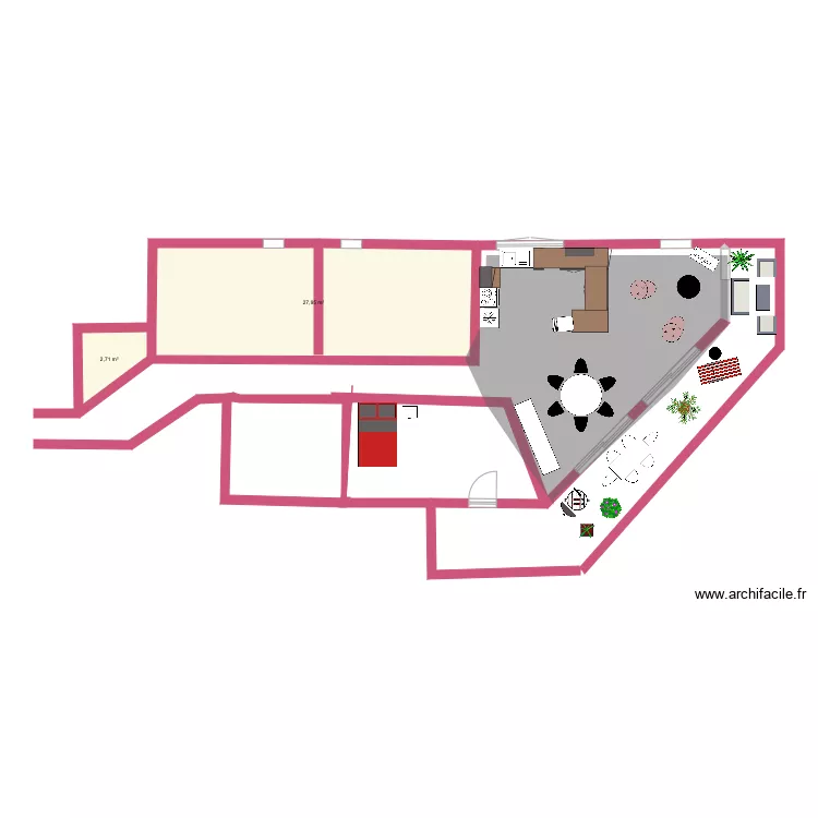 Pi&egrave;ce de vie. Plan de 