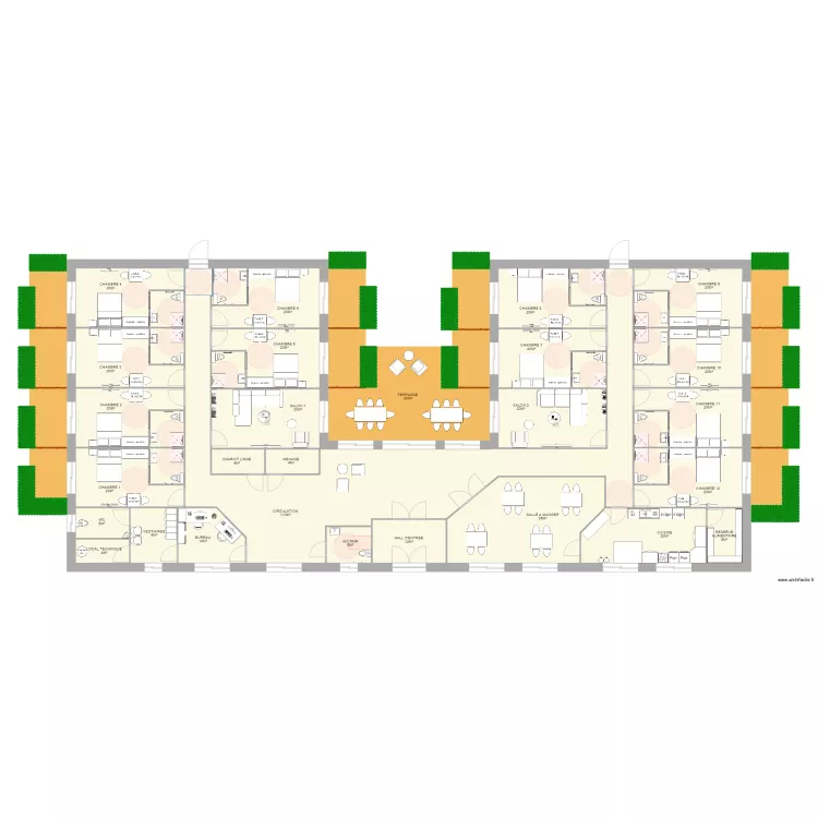 UNITE APPARTEMENTS. Plan de 
