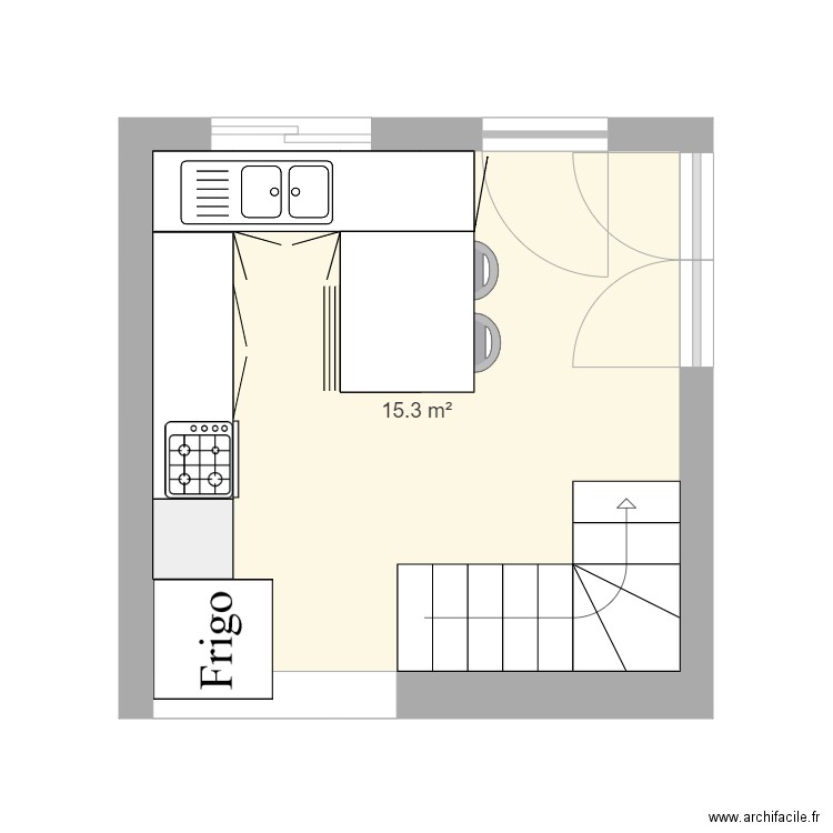 cuisine. Plan de 0 pièce et 0 m2