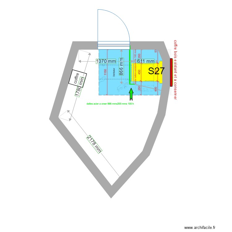 plan de masse projet s27 noiretable. Plan de 1 pièce et 6 m2