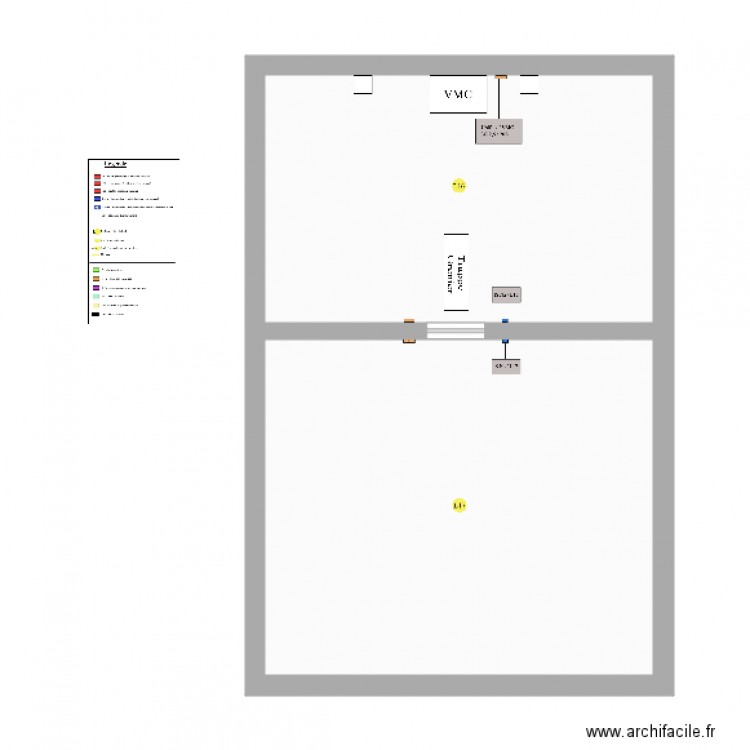 plan Ligny Electricité grenier. Plan de 0 pièce et 0 m2
