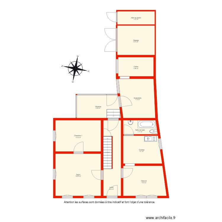 BI 2671 rdc non côté. Plan de 0 pièce et 0 m2