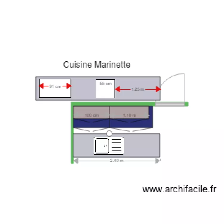cuisine Marinette 2. Plan de 