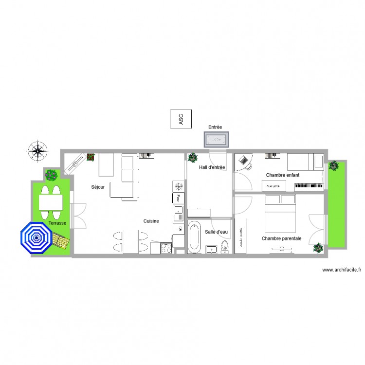 Appartement réchy. Plan de 0 pièce et 0 m2