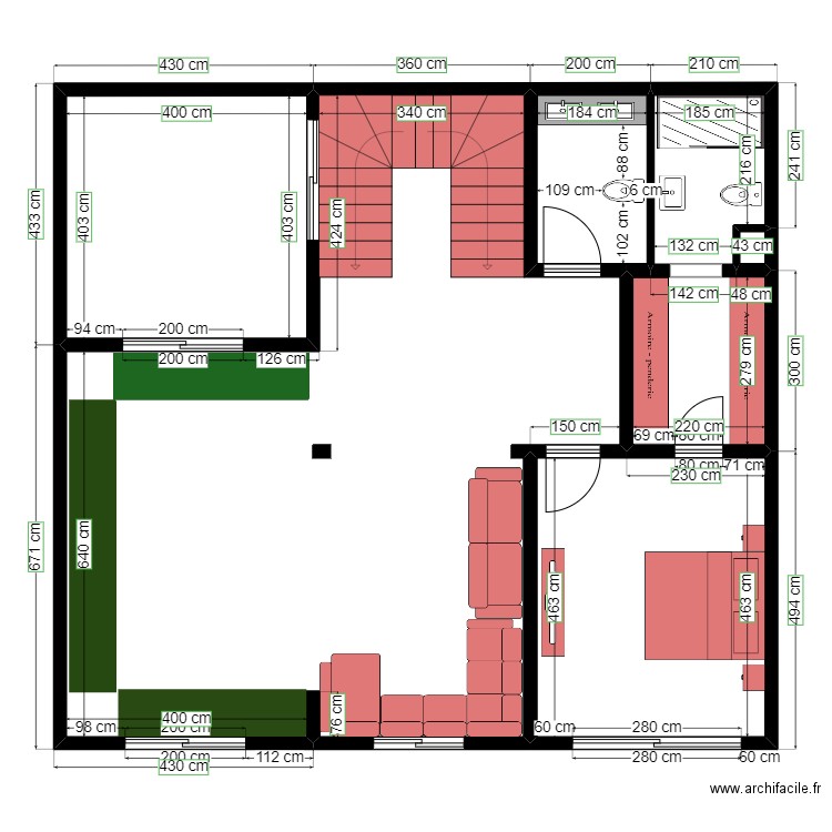 RDC. Plan de 0 pièce et 0 m2