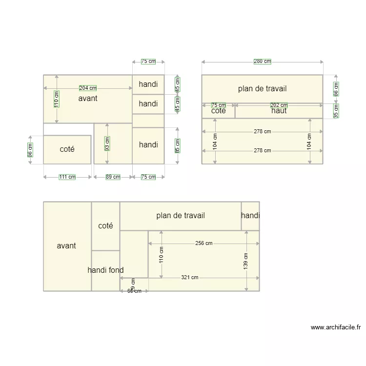 meuble3. Plan de 