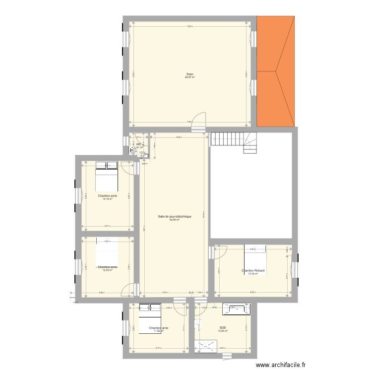 Plan Etage Maison 2. Plan de 0 pièce et 0 m2