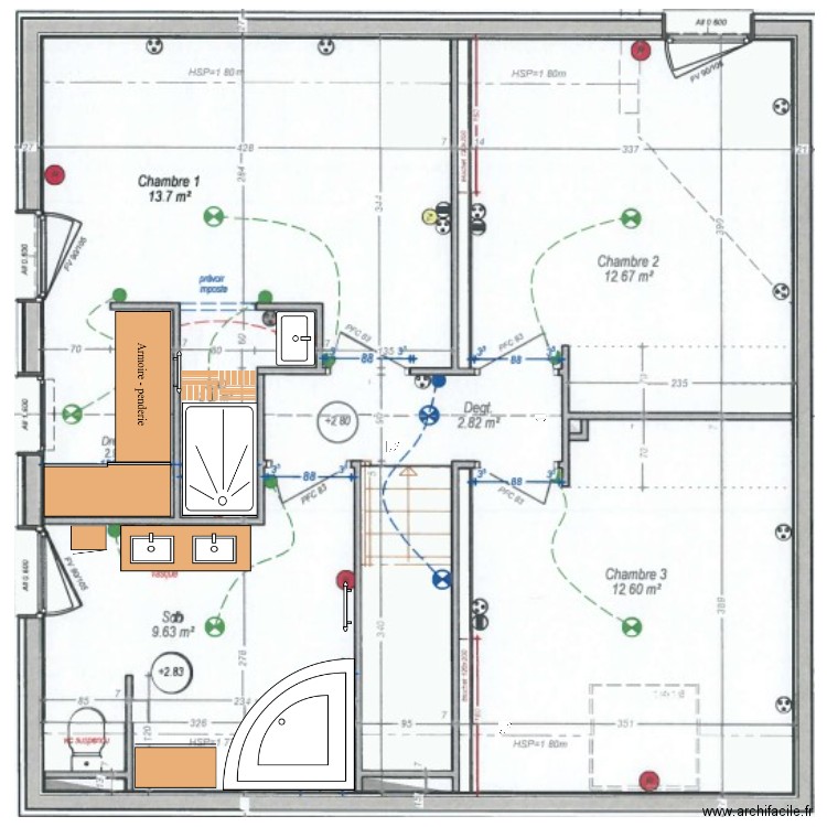 maison echelle. Plan de 0 pièce et 0 m2