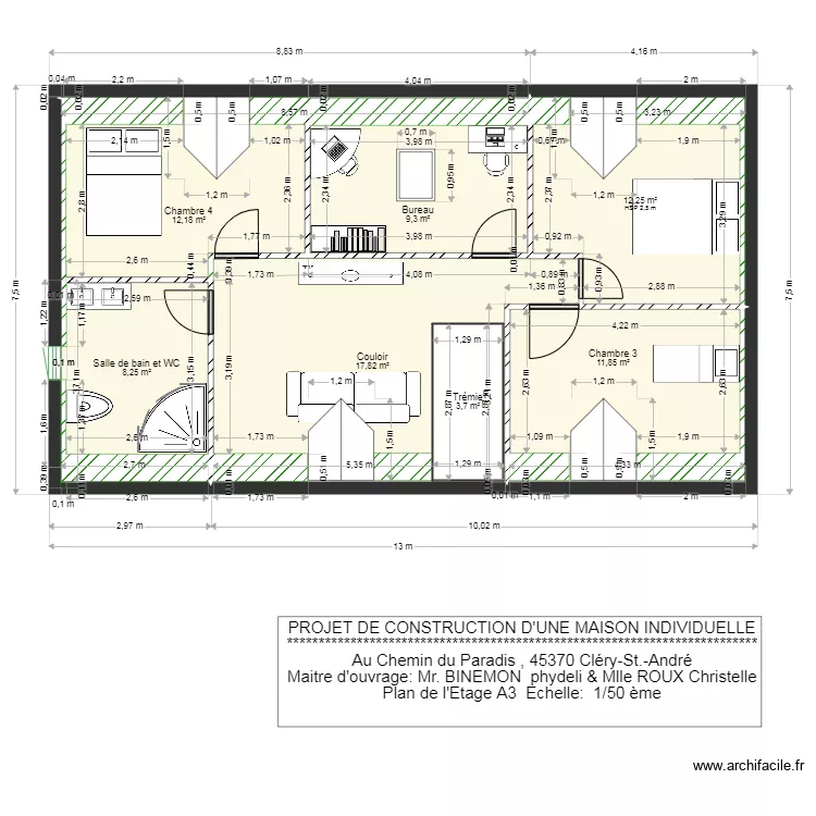 Etage 05 Mars 22. Plan de 