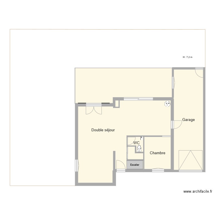 Maison rdc avec extension septembre 2019 nu. Plan de 0 pièce et 0 m2