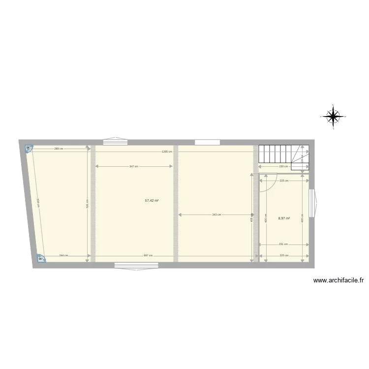 Platane Maison verte Etage actuel. Plan de 