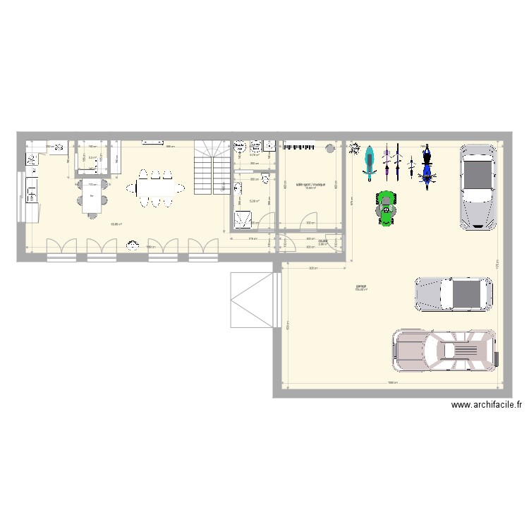 residence principale niveau 1. Plan de 0 pièce et 0 m2