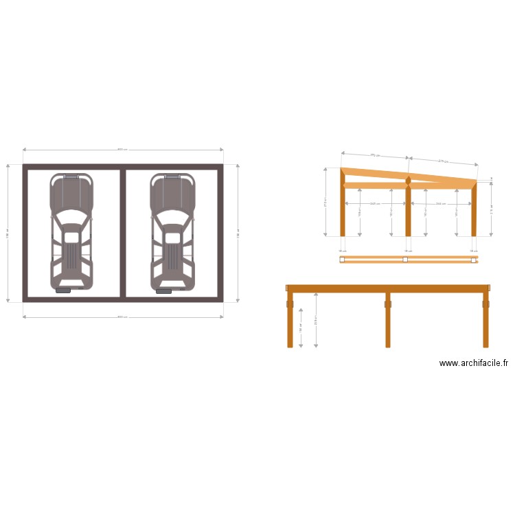 carport. Plan de 0 pièce et 0 m2