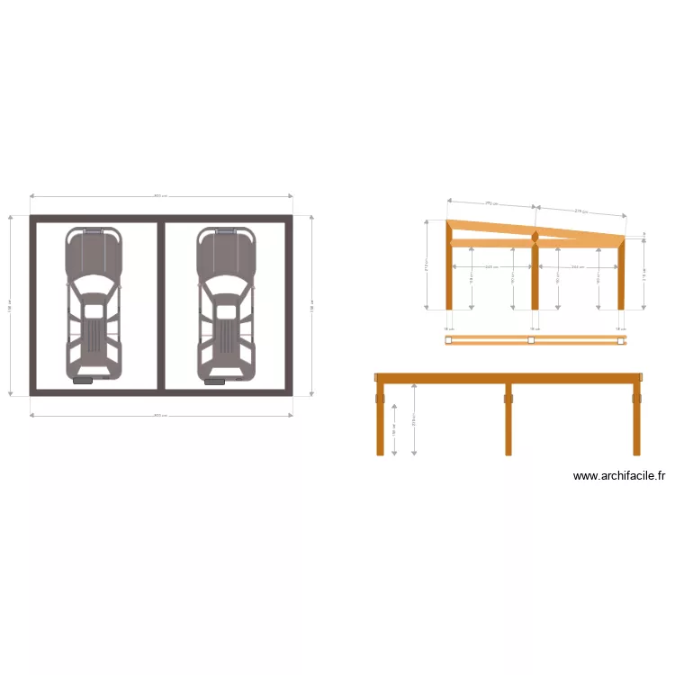 carport. Plan de carport. Plan de