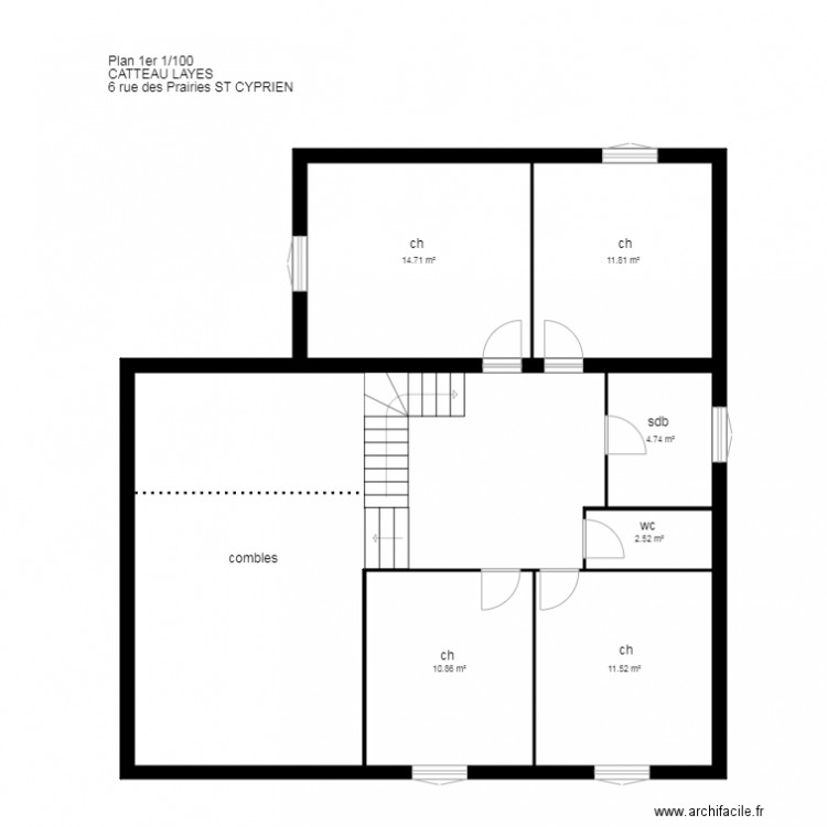 plan CATTEAU. Plan de 0 pièce et 0 m2