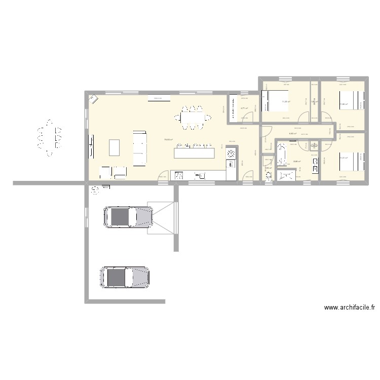 plan . Plan de 10 pièces et 136 m2