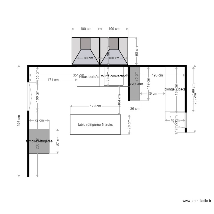 le bar asso. Plan de 0 pièce et 0 m2