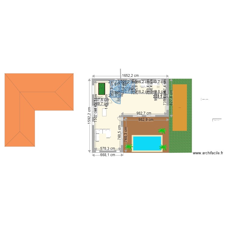 Nouveau plan iso a modif. Plan de 7 pièces et 199 m2