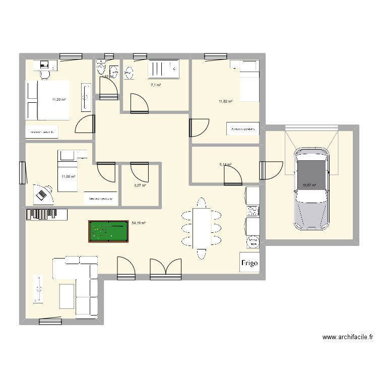 plan 1. Plan de 0 pièce et 0 m2