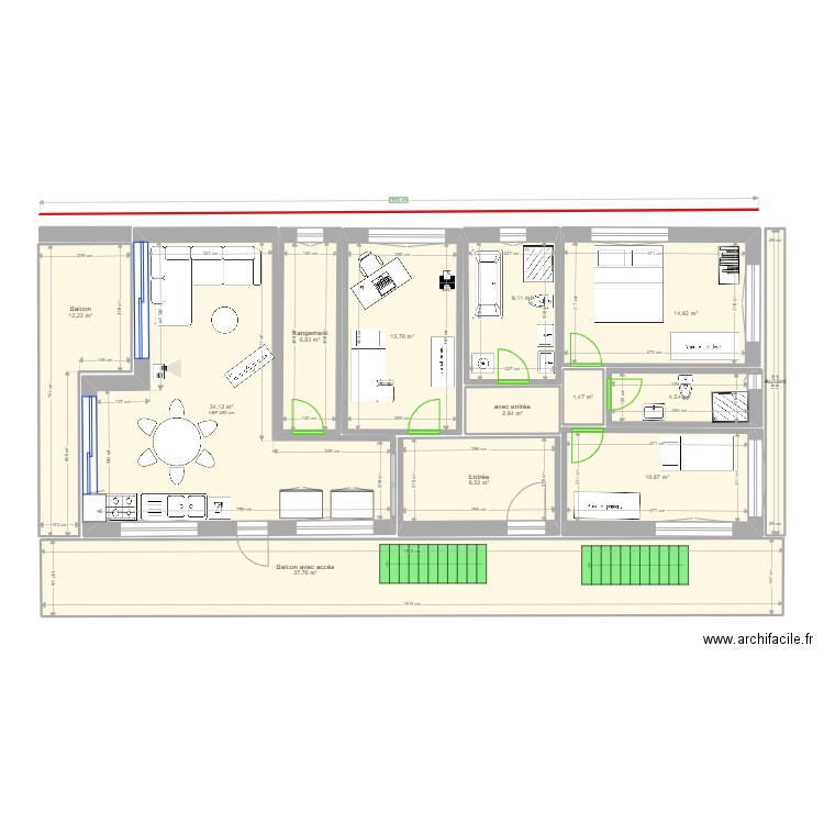 Plan Stöckli SaVaCa 2. Plan de 13 pièces et 160 m2