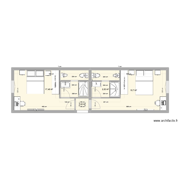 chambres enfants. Plan de 0 pièce et 0 m2