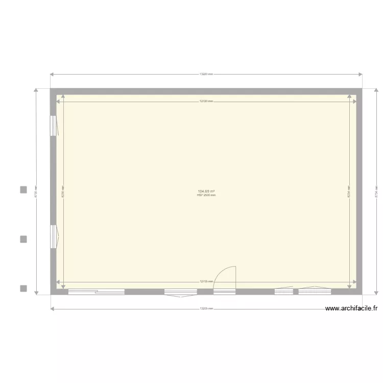 v&eacute;randa. Plan de 