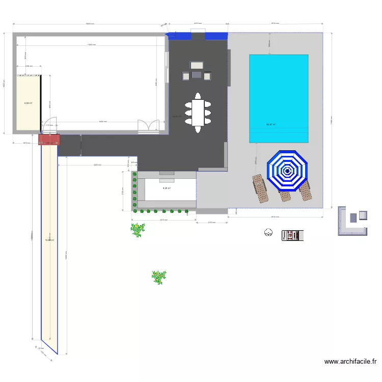 Plan Exterieur terasse avec piscine 6 par 4 modif 3. Plan de 