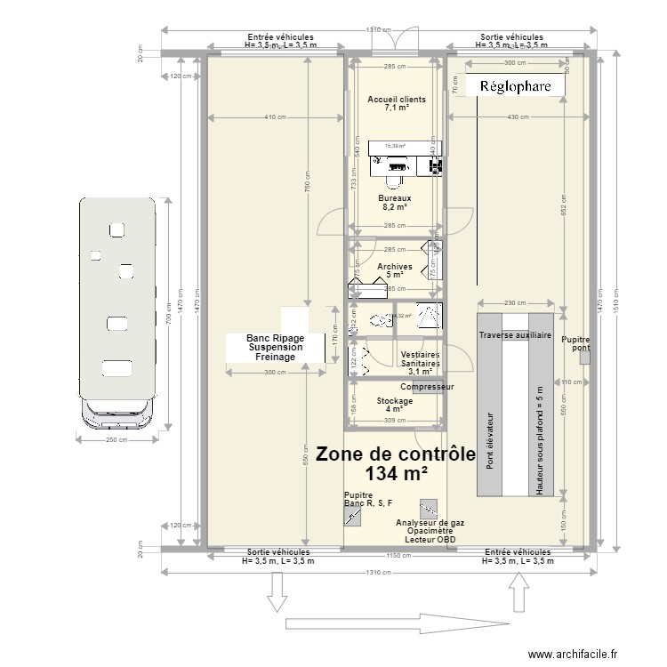 CCT VL T BOZON 4. Plan de 7 pièces et 165 m2