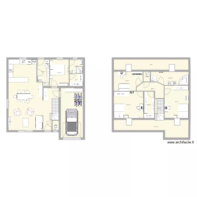Plan combles am&eacute;nag&eacute;s 2. Plan de 